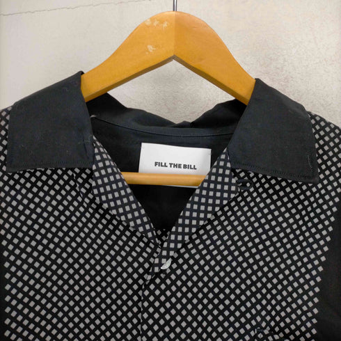 フィルザビル FILL THE BILL 23SS DIAMOND PANEL SHIRT -BLACK- メンズ JPN:1