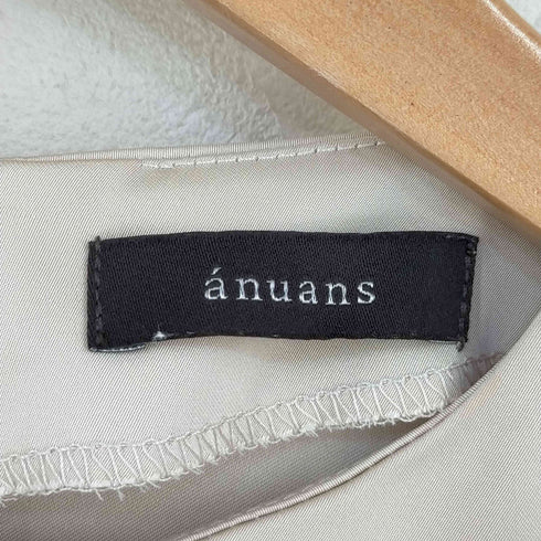 アニュアンス anuans グロスサテンドレープショルダーブラウス レディース FREE