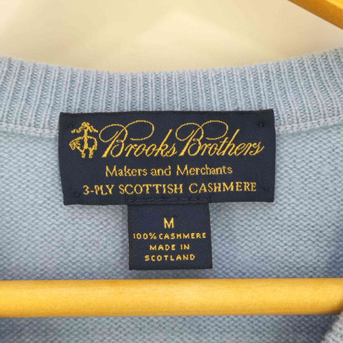 ブルックスブラザーズ BROOKS BROTHERS スコットランド製 Vネック カシミヤニット メンズ import:M