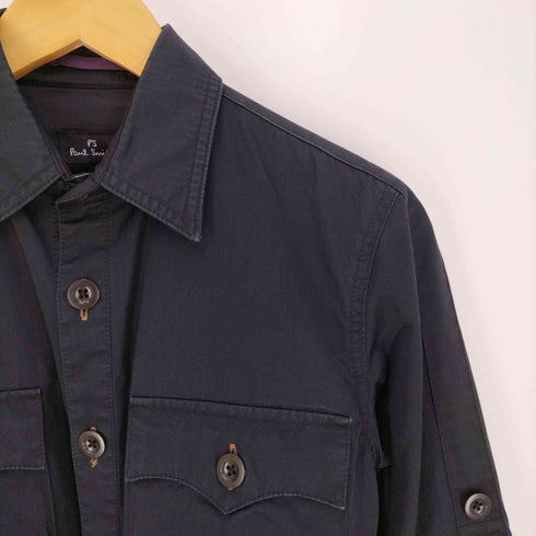 ピーエスポールスミス PS Paul Smith ウエスタンポケット シャドーストライプシャツ メンズ import:S