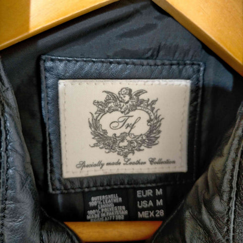 ザラ ZARA ラムレザー ライダースジャケット レディース import:M