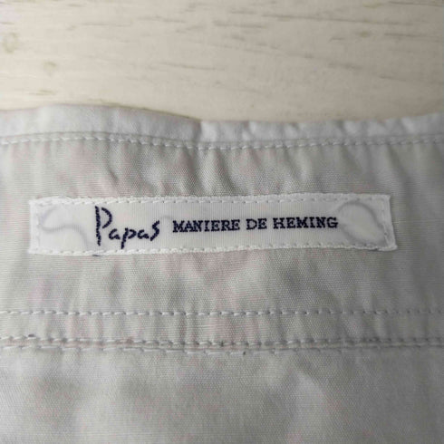 パパス papas ポイント刺繍 BD長袖シャツ MANIERE DE HEMING メンズ