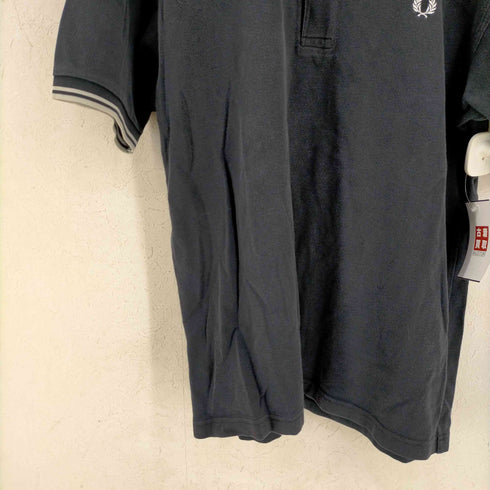 フレッドペリー FRED PERRY ワンポイント刺繍 鹿の子 ポロシャツ メンズ import:L