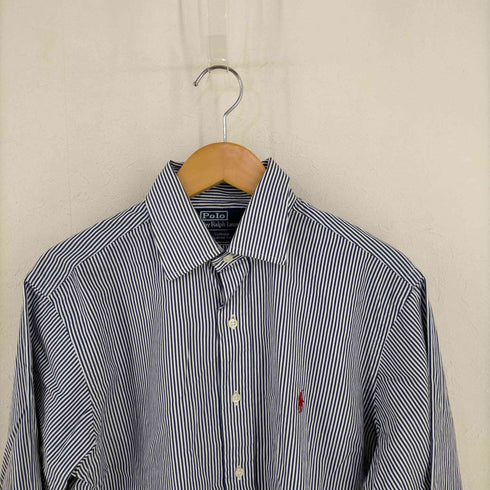 ポロバイラルフローレン Polo by RALPH LAUREN CURHAM ストライプ ポニー刺繍 レギュラーカラーシャツ メンズ import:M