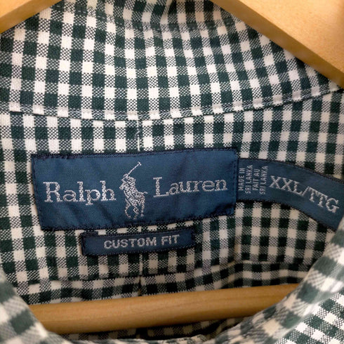 ポロバイラルフローレン Polo by RALPH LAUREN CUSTOM FIT ポニー刺繍 ギンガムチェック BDシャツ メンズ import:XXL