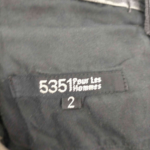 ゴーサンゴーイチプールオム 5351 POUR LES HOMMES シューカットストレートパンツ ブリーチ加工 メンズ JPN:2