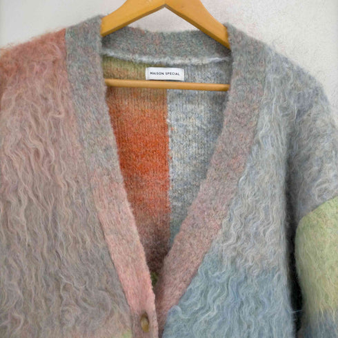 メゾンスペシャル MAISON SPECIAL Block Switching Shaggy Knit Cardigan レディース FREE