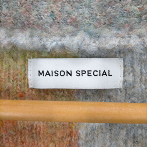 メゾンスペシャル MAISON SPECIAL Block Switching Shaggy Knit Cardigan レディース FREE