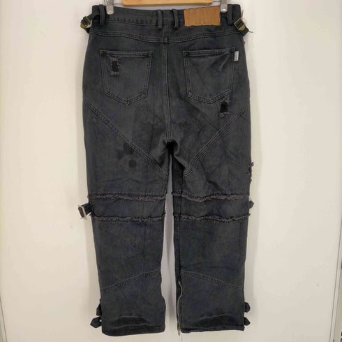 メイド エクストリーム MADE EXTREME Y2K ボンテージデストロイバギーデニム メンズ M