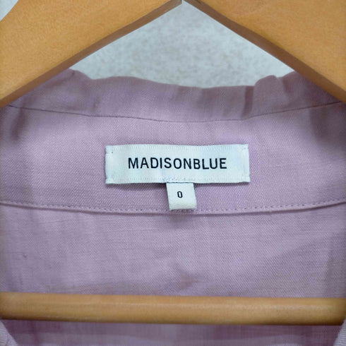 マディソンブルー MADISONBLUE オープンカラーブラウス 七分丈リネンシャツ レディース 0
