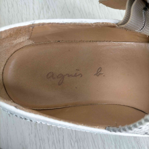 アニエスベー agnes b. ウイングチップストラップレザーシューズ レディース 38