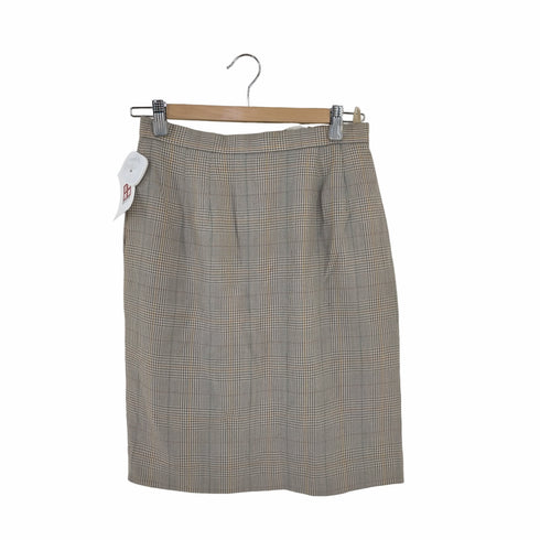 ブルックスブラザーズ BROOKS BROTHERS グレンチェック レーヨンウールスカート レディース 69-94