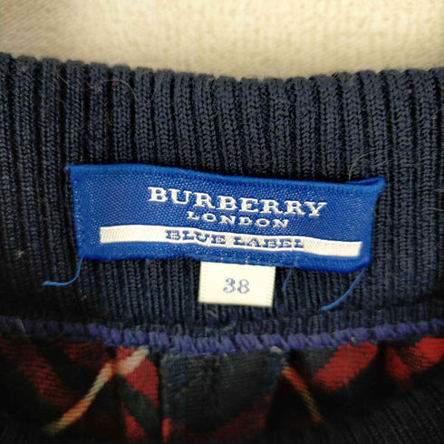 バーバリーロンドンブルーレーベル BURBERRY LONDON BLUE LABEL ウール混 Aライン チェックスカート レディース 38