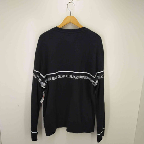 カルバンクラインジーンズ Calvin Klein Jeans ブランドロゴ刺繍テープ クルーネックスウェット メンズ import:XL