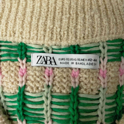 ザラ ZARA GEOMETRIC JACQUARD VEST メンズ L-XL