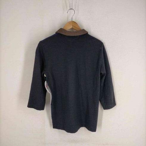 トリココムデギャルソン tricot COMME des GARCONS 14AW 丸襟 七分丈 ボーダー柄 ボタンカットソー レディース JPN:M