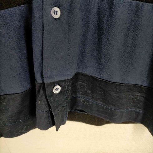トリココムデギャルソン tricot COMME des GARCONS 14AW 丸襟 七分丈 ボーダー柄 ボタンカットソー レディース JPN:M