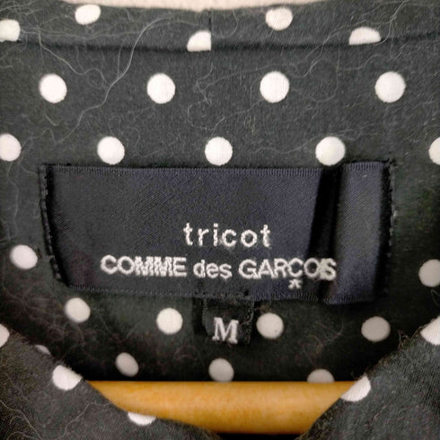 トリココムデギャルソン tricot COMME des GARCONS 15AW 丸襟 フリル期 ドット柄 シャツワンピース レディース JPN:M