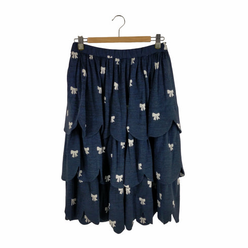 コムデギャルソンガール COMME DES GARCONS GIRL 16AW リボン柄 オーバーフリルスカート レディース JPN:S