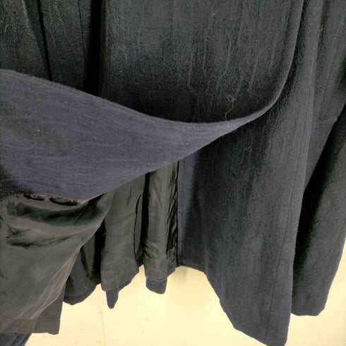 トリココムデギャルソン tricot COMME des GARCONS AD表記無 総柄ジャガード ウール混 フレア プリーツ チェスターコート レディース