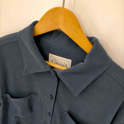 ベーシックエディションズ BASIC EDITIONS 90S ポリ L/Sシャツ レディース import:L