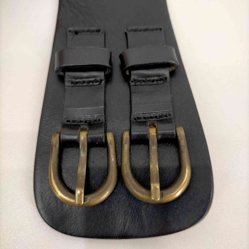ブラックバイマウジー BLACK by moussy 2連レザーベルト レディース