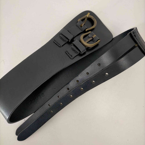 ブラックバイマウジー BLACK by moussy 2連レザーベルト レディース