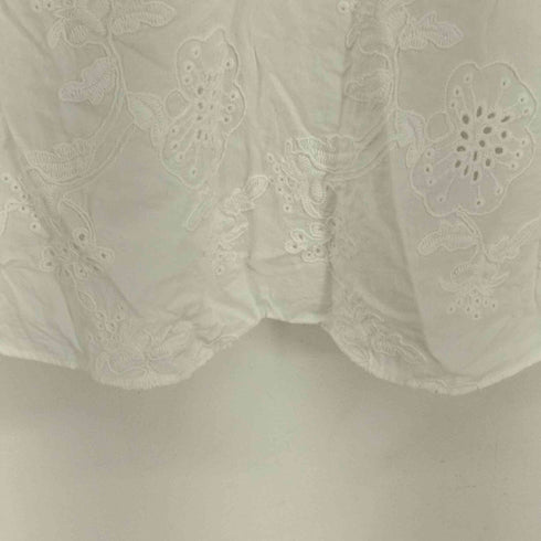 ザラ ZARA EMBROIDERED EYELET OVERSIZED BLOUSE レディース US L