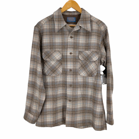 ペンドルトン PENDLETON MADE IN USA オープンカラーウールマドラスチェックシャツ メンズ JPN:M