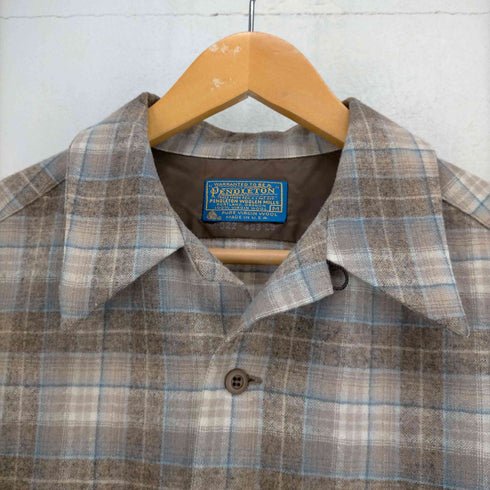 ペンドルトン PENDLETON MADE IN USA オープンカラーウールマドラスチェックシャツ メンズ JPN:M