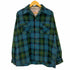 TROY OF CALIFORNIA 60S~ 韓国製 ボックスシルエット チェック柄 開襟 ネルシャツ メンズ import:L