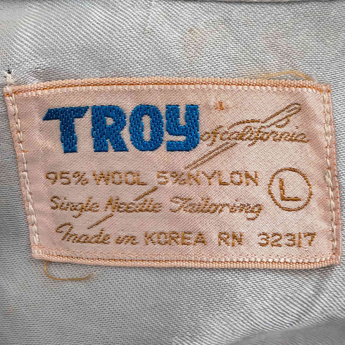 TROY OF CALIFORNIA 60S~ 韓国製 ボックスシルエット チェック柄 開襟 ネルシャツ メンズ import:L