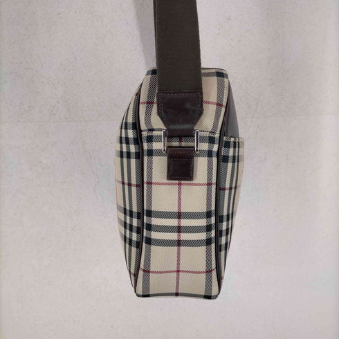バーバリー BURBERRY プレートロゴチェックショルダーバッグ メンズ
