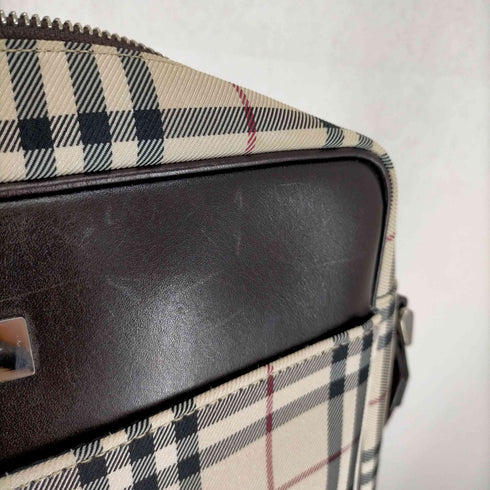 バーバリー BURBERRY プレートロゴチェックショルダーバッグ メンズ