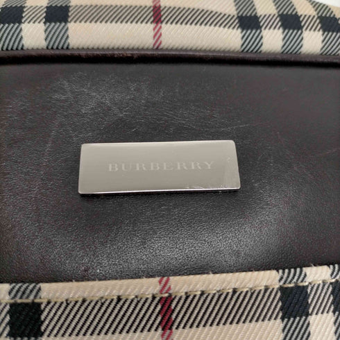 バーバリー BURBERRY プレートロゴチェックショルダーバッグ メンズ