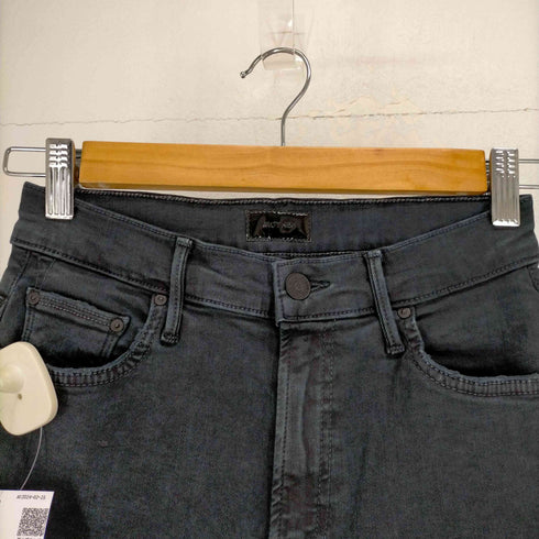 マザー mother ADED BLACK INSIDER CROP デニムパンツ レディース US:25