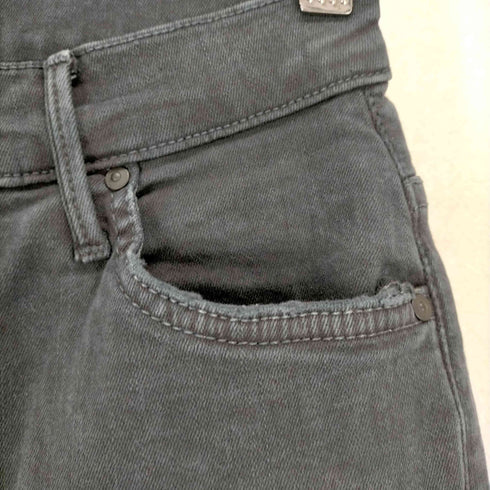 マザー mother ADED BLACK INSIDER CROP デニムパンツ レディース US:25