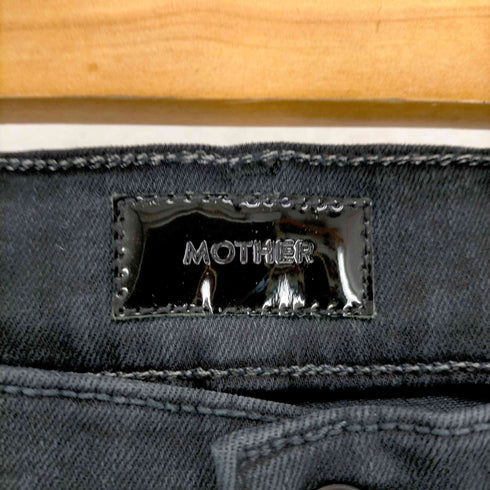 マザー mother ADED BLACK INSIDER CROP デニムパンツ レディース US:25