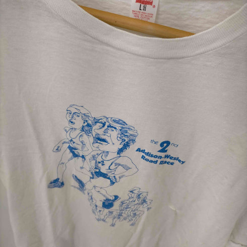 ヘインズ Hanes 90S ADDISON-WESLEY ROAD RACE プリント S/S Tシャツ メンズ JPN:L