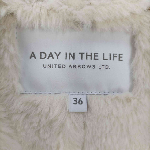 アデイインザライフユナイテッドアローズ A day in the life UNITED ARROWS フェイクムートン フーディーコート レディース JPN:36