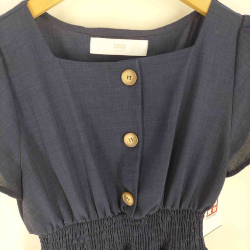 トッコクローゼット tocco closet フロントボタンスクエアネックフレアワンピース レディース JPN:M
