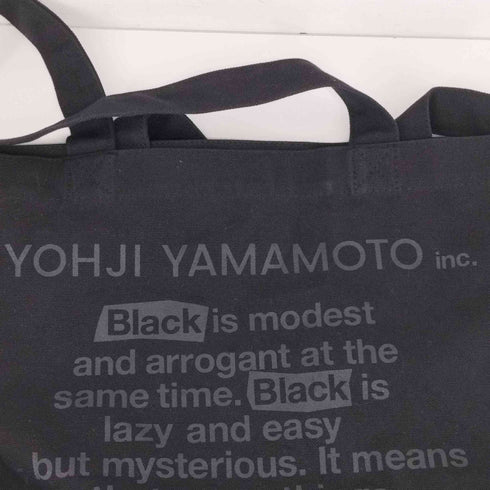 ヨウジヤマモト Yohji Yamamoto メッセージロゴ トートバック レディース