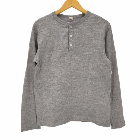 ウェアハウス WAREHOUSE 日本製 長袖 ヘンリーネックTシャツ 霜降り メンズ import:M