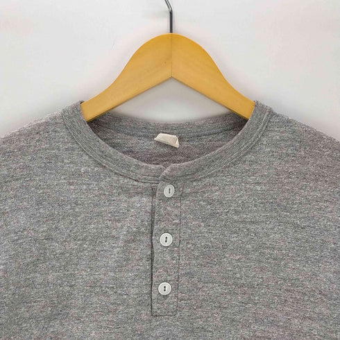 ウェアハウス WAREHOUSE 日本製 長袖 ヘンリーネックTシャツ 霜降り メンズ import:M