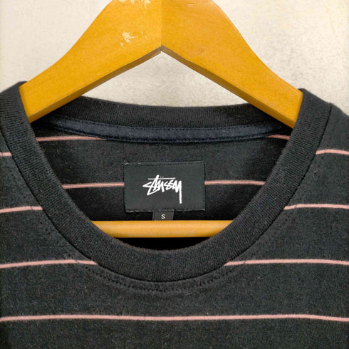 ステューシー Stussy 00S ロゴ刺繍 ボーダーTシャツ S/S メンズ import:S