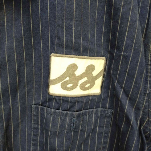 ステューシー Stussy ワッペン付きストライプ半袖シャツ メンズ JPN:L