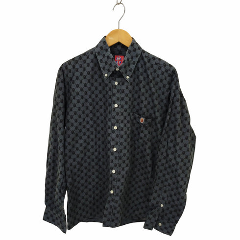 アベイシングエイプ A BATHING APE 総柄ボタンダウンシャツ メンズ JPN:M