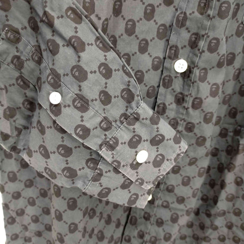 アベイシングエイプ A BATHING APE 総柄ボタンダウンシャツ メンズ JPN:M