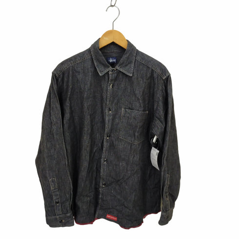 ステューシー Stussy 90s 紺タグ usa ロングスリーブデニムシャツ メンズ JPN:L