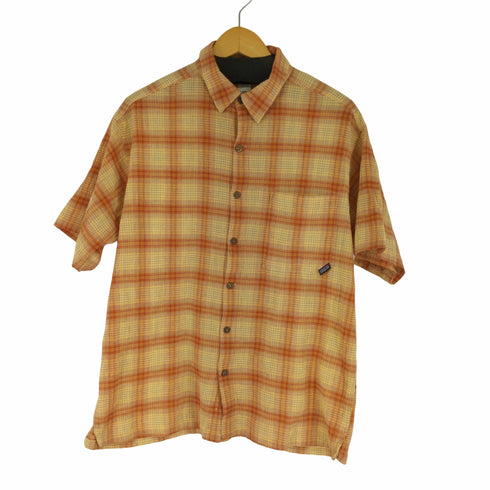パタゴニア patagonia オーガニックコットン シアサッカー チェック S/Sシャツ メンズ JPN:M